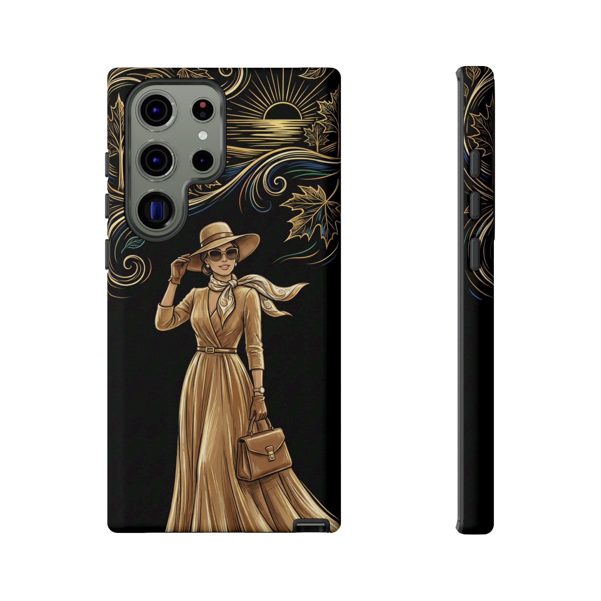 Vintage Autumn Lady Samsung Galaxy Phone Case