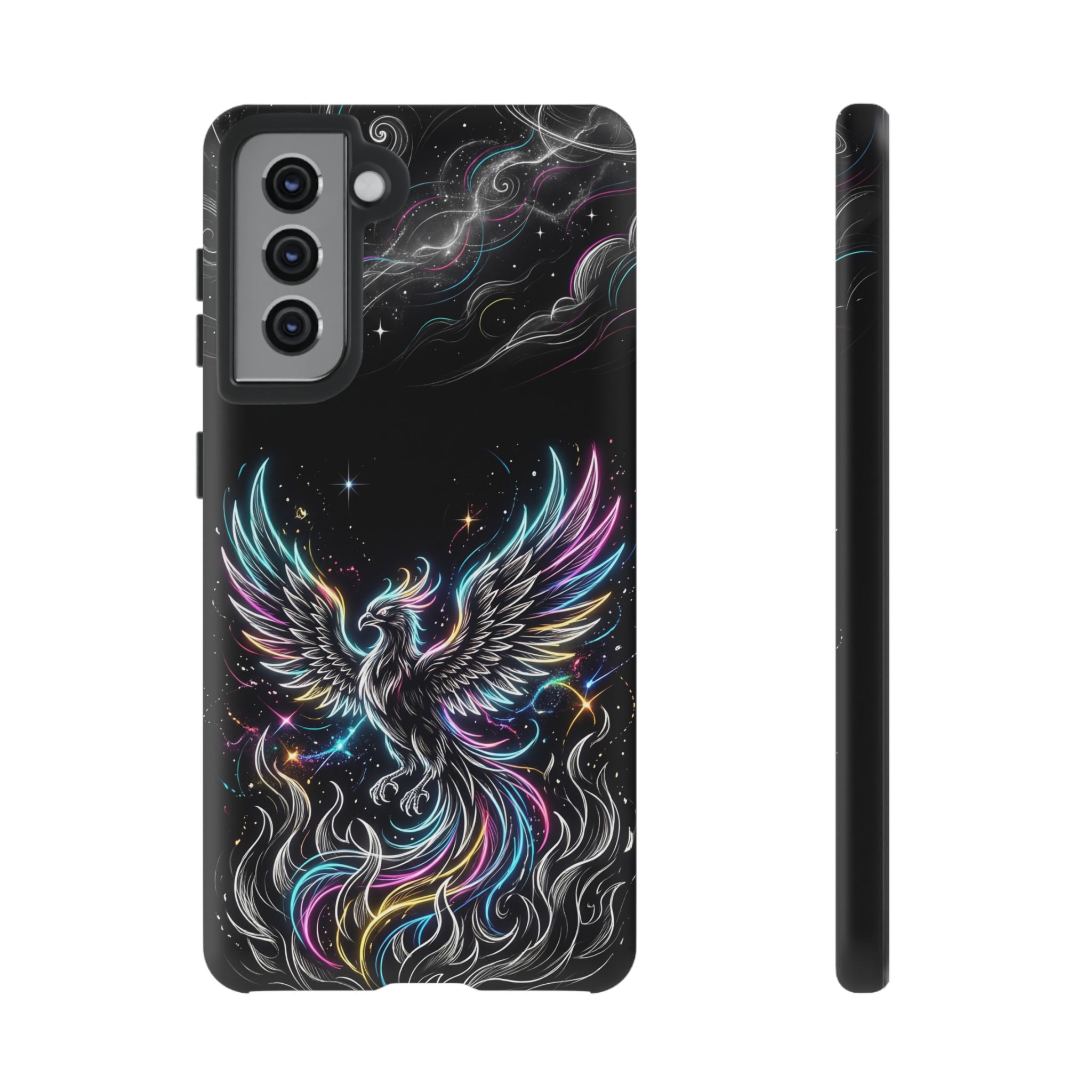 Colorful Neon Phoenix Tough Samsung Galaxy Phone Case