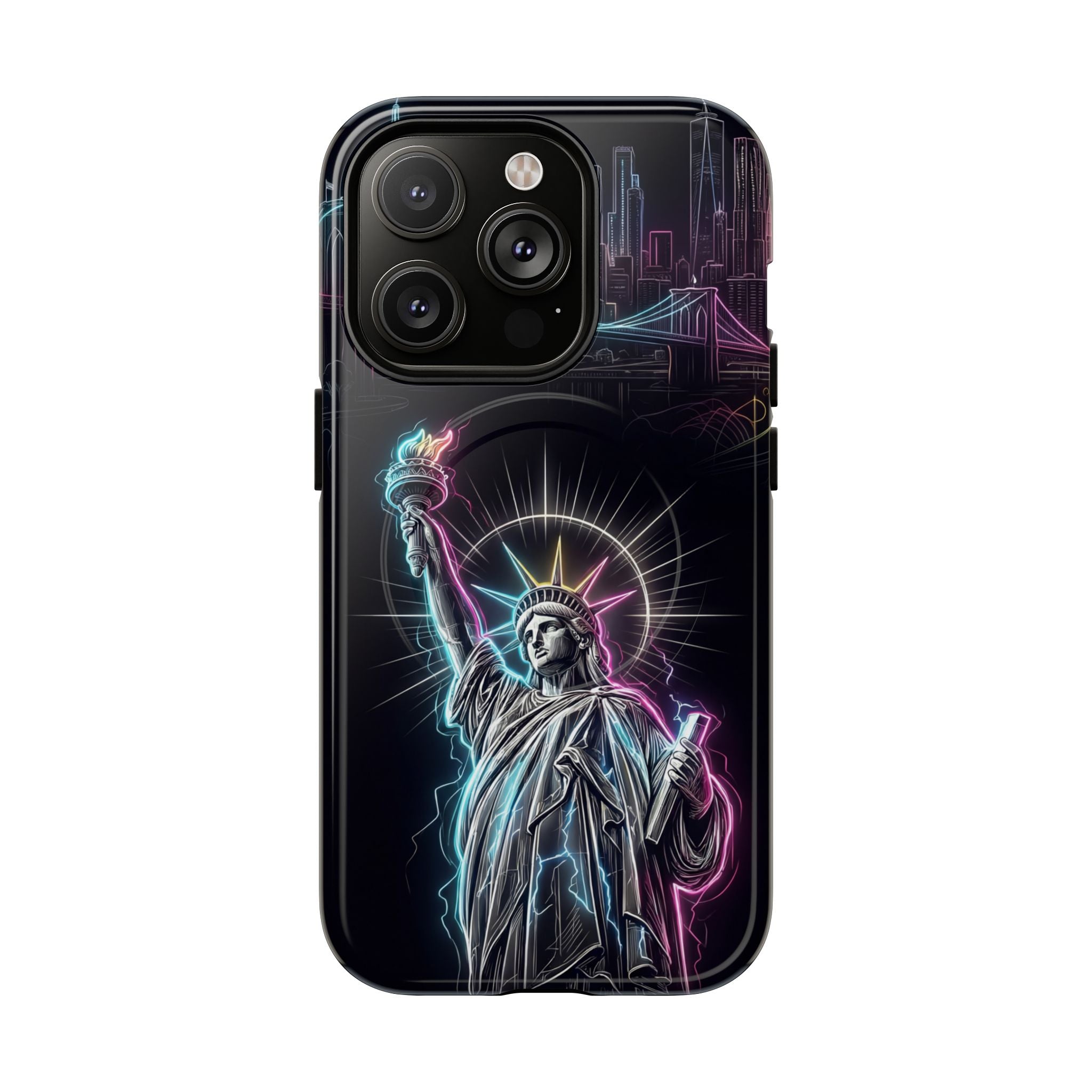 Neon Statue of Liberty Tough MagSafe iPhone Case