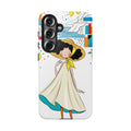 Cute Summer Girl Samsung Galaxy Phone Case | Whimsical Coastal Illustration Protective Case