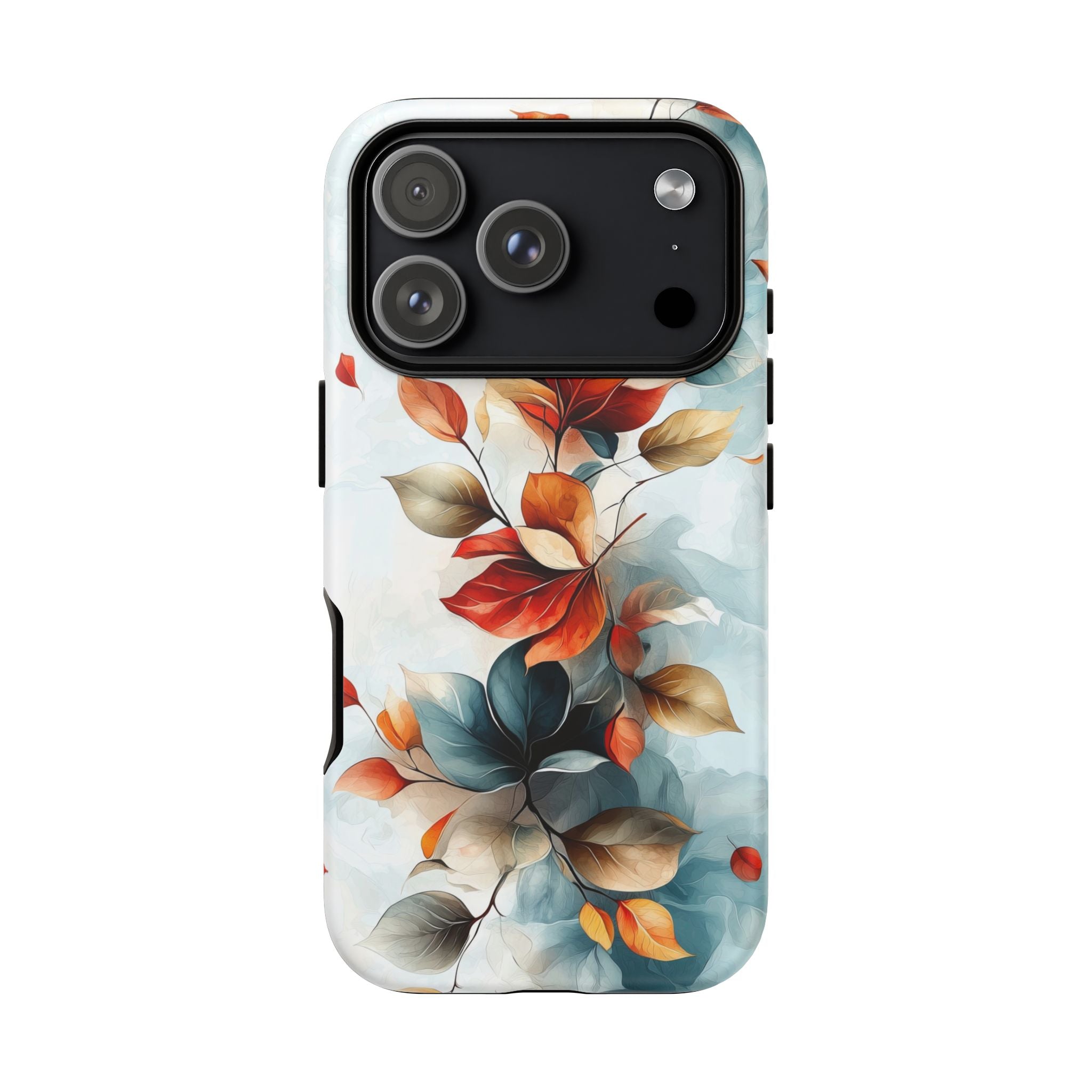 Floral Autumn Leaves Tough iPhone Case