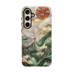 Cranes & Waves Protective Samsung Galaxy Case | Japanese-Inspired Art Phone Cover