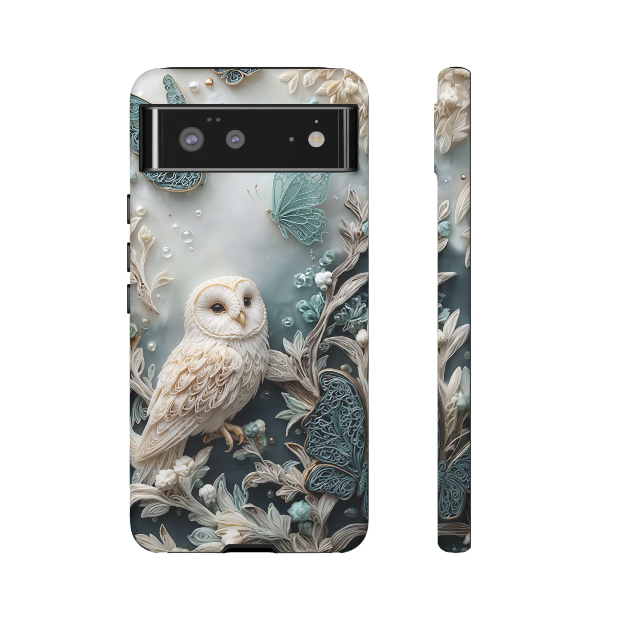 Barn Owl & Butterflies Tough Google Pixel Case