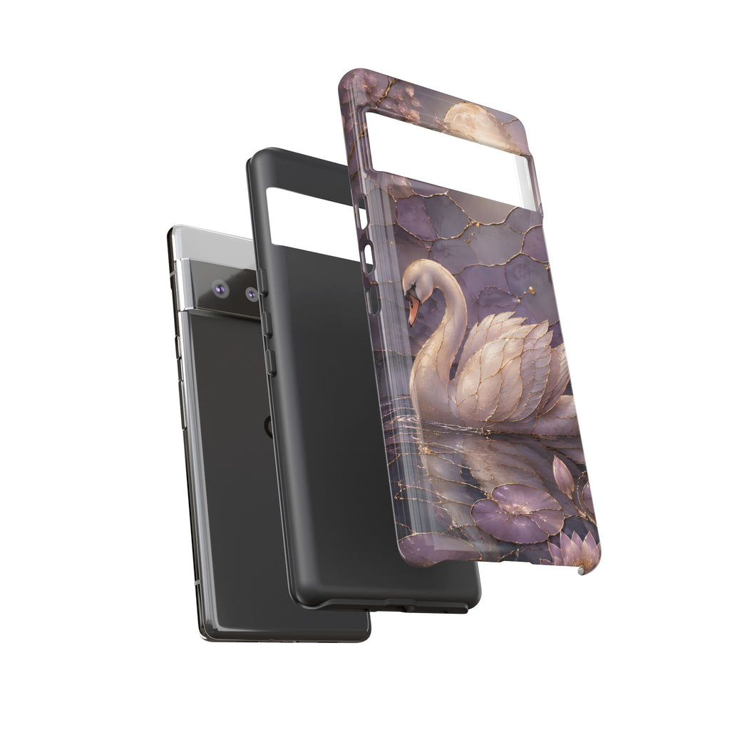 Swan Google Pixel Phone Case | Moonlit Lake Phone Case