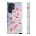 Floral Petal Tough Samsung Galaxy Case | Pink Falling Blossoms