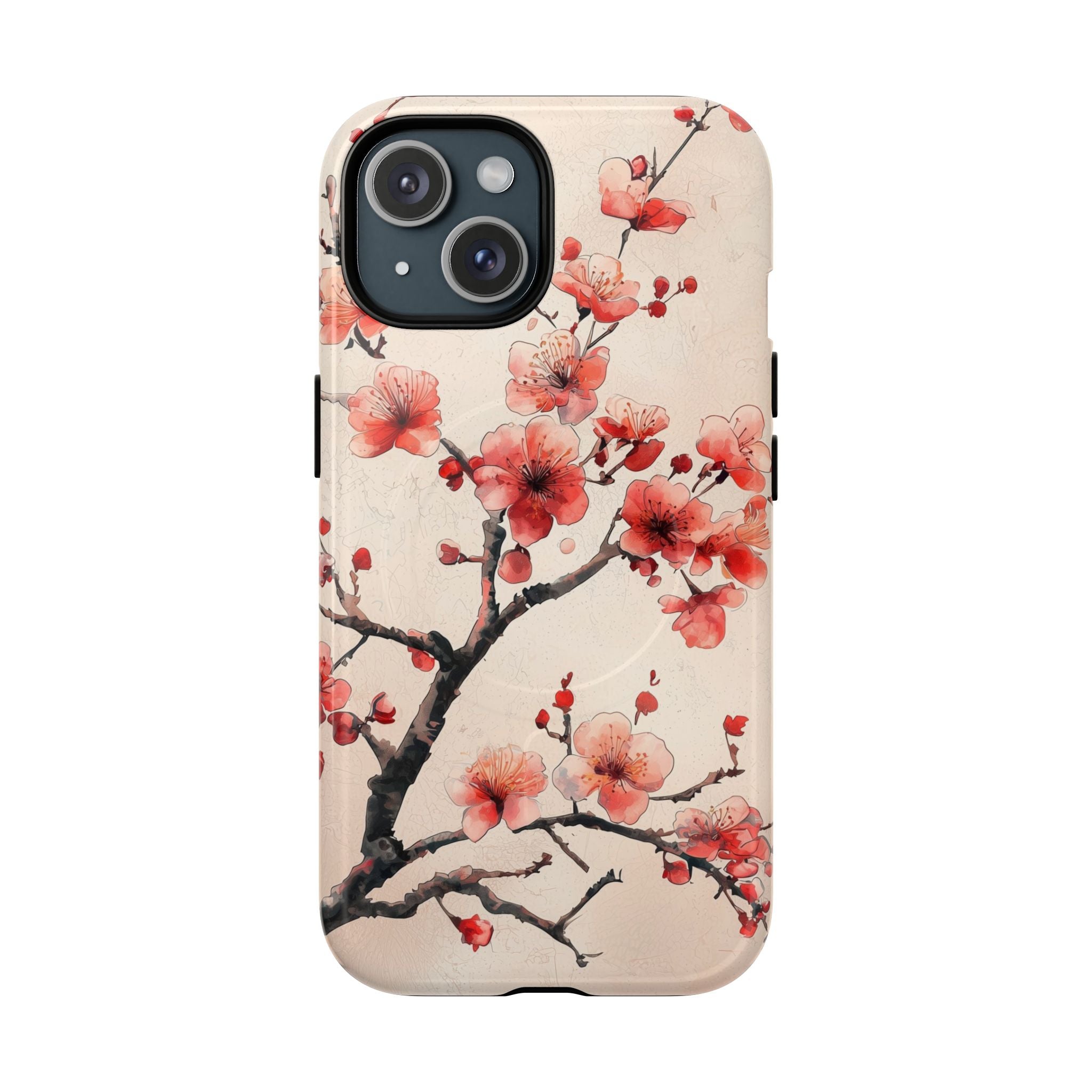 Cherry Blossom MagSafe iPhone Case | Floral Pink Blossom Branch Design