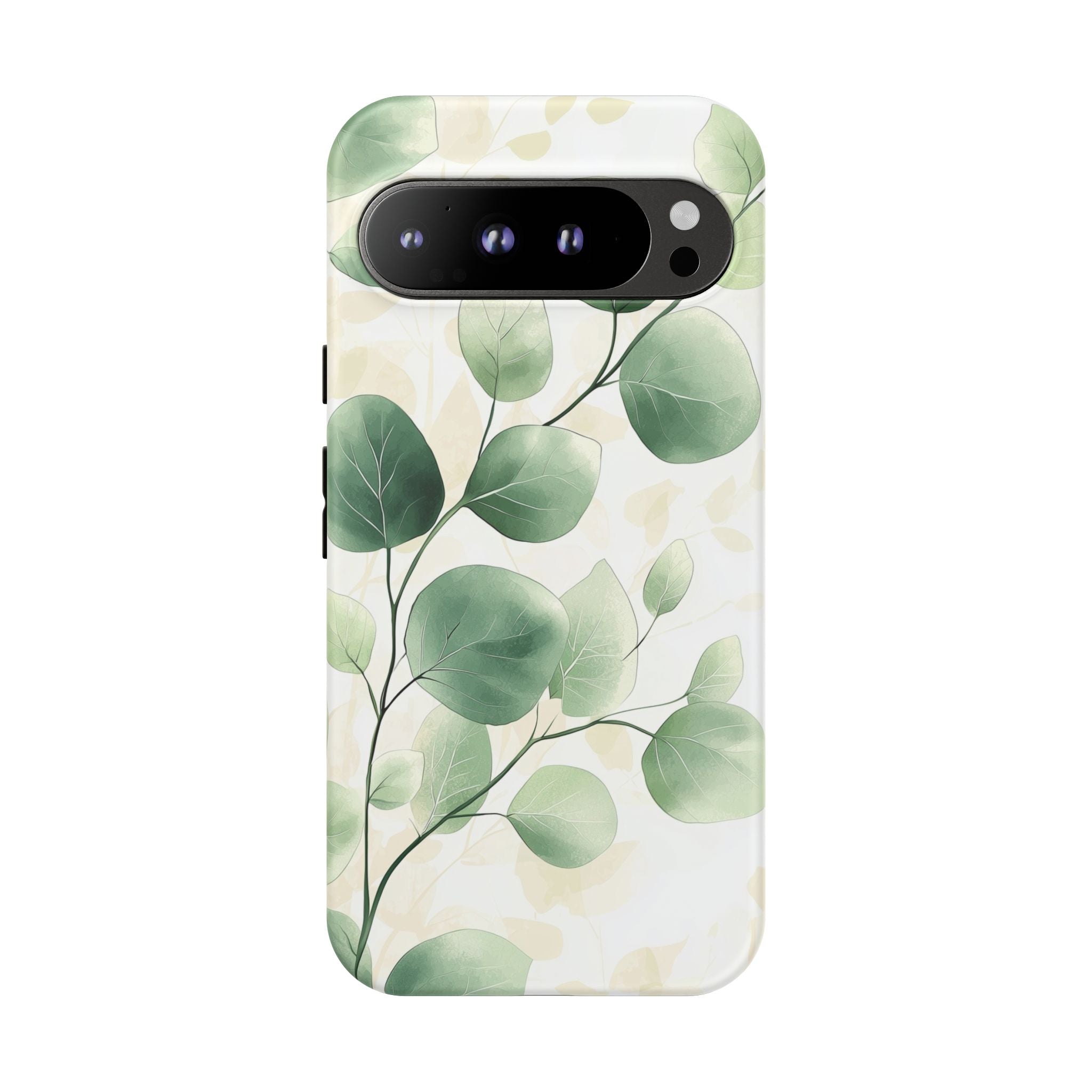 Botanical Eucalyptus Tough Google Pixel Phone Case | Green Watercolour Leaf