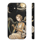 Moonlit Harp iPhone Case | Vintage Goddess Musician Art