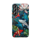 Koi Pond Tough Samsung Galaxy Case — Stained Glass Lotus & Koi Design