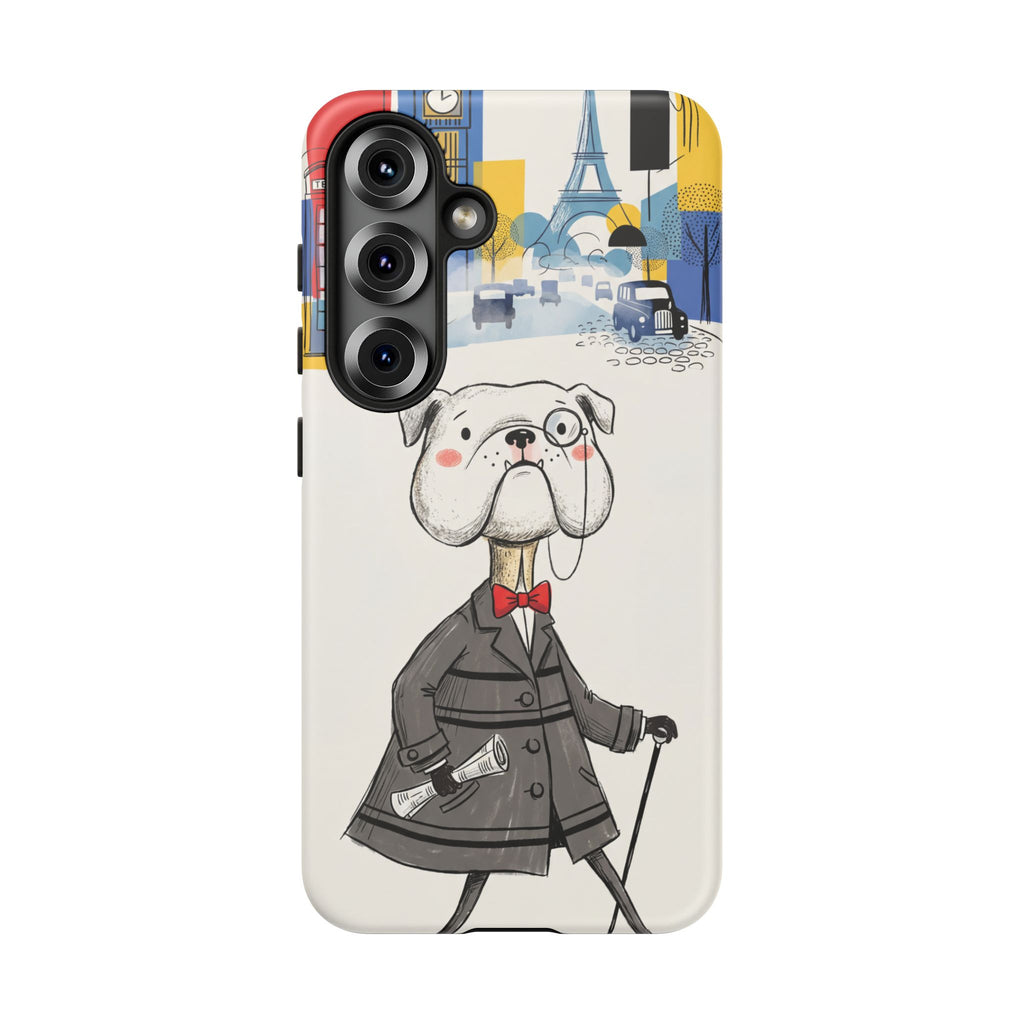 Vintage Dapper Gentleman Bulldog Samsung Galaxy Phone Case