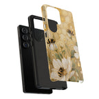Bee Floral Samsung Galaxy Phone Case | Honeycomb Wildflower Cover
