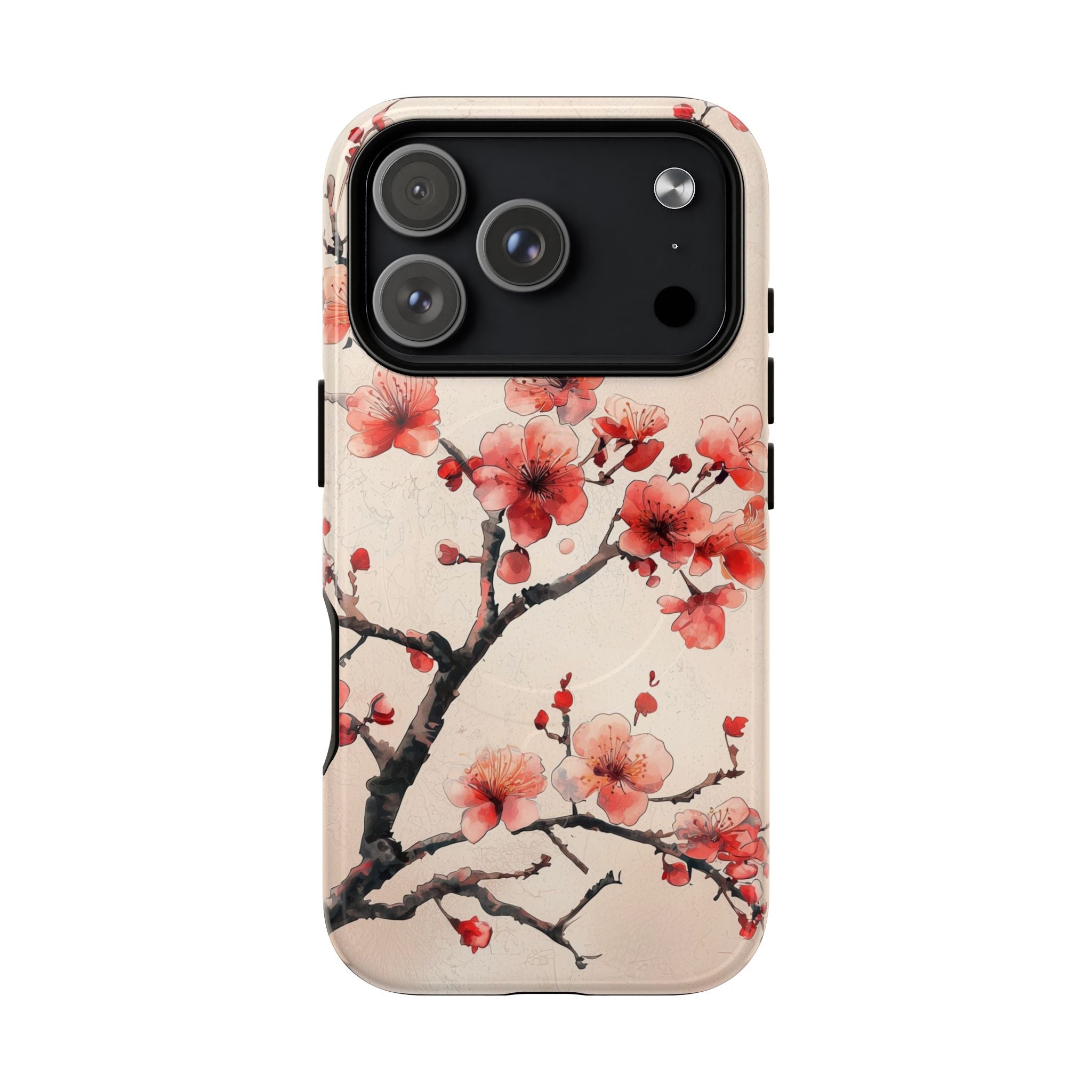 Cherry Blossom MagSafe iPhone Case | Floral Pink Blossom Branch Design