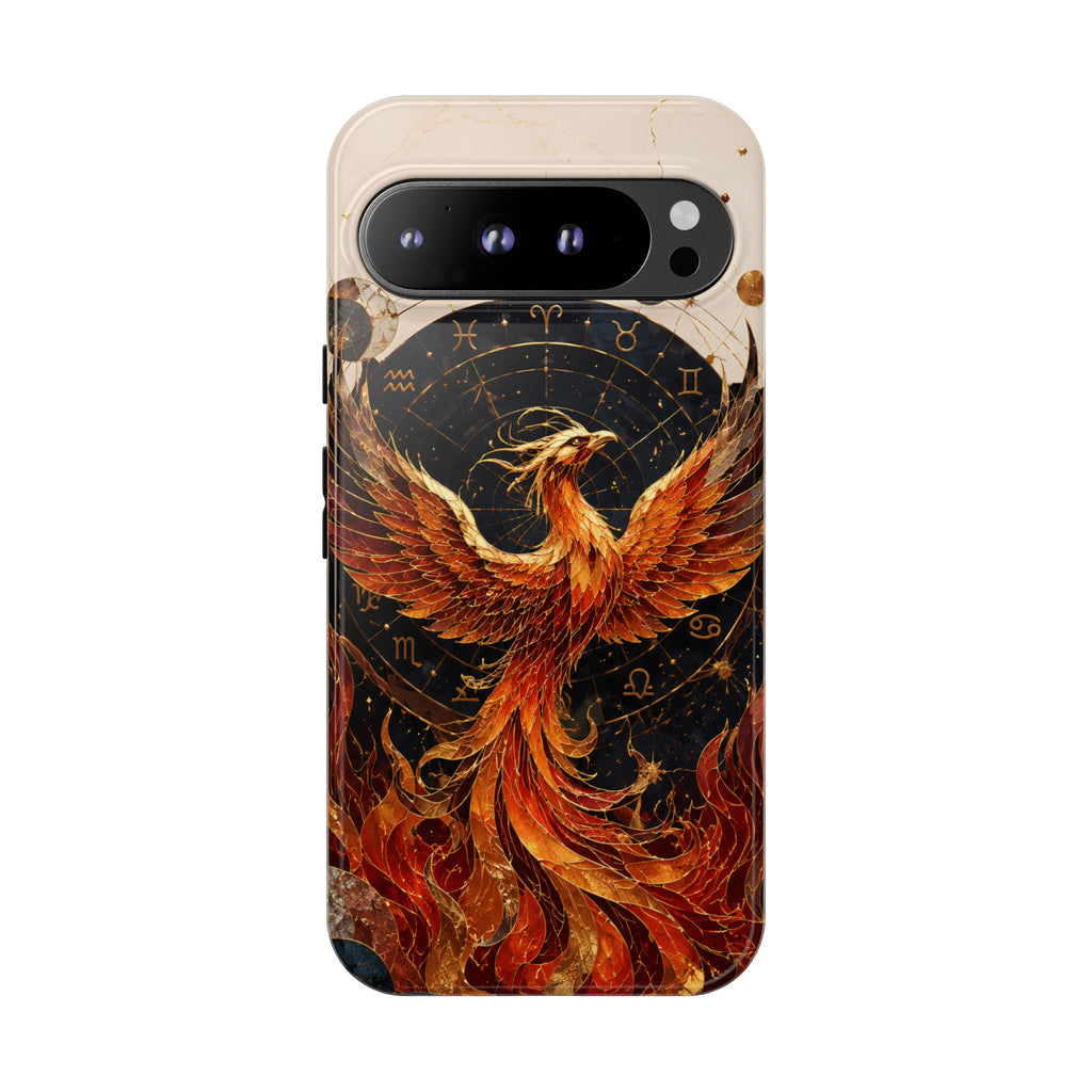 Phoenix Google Pixel Phone Case | Celestial Fire Bird Case