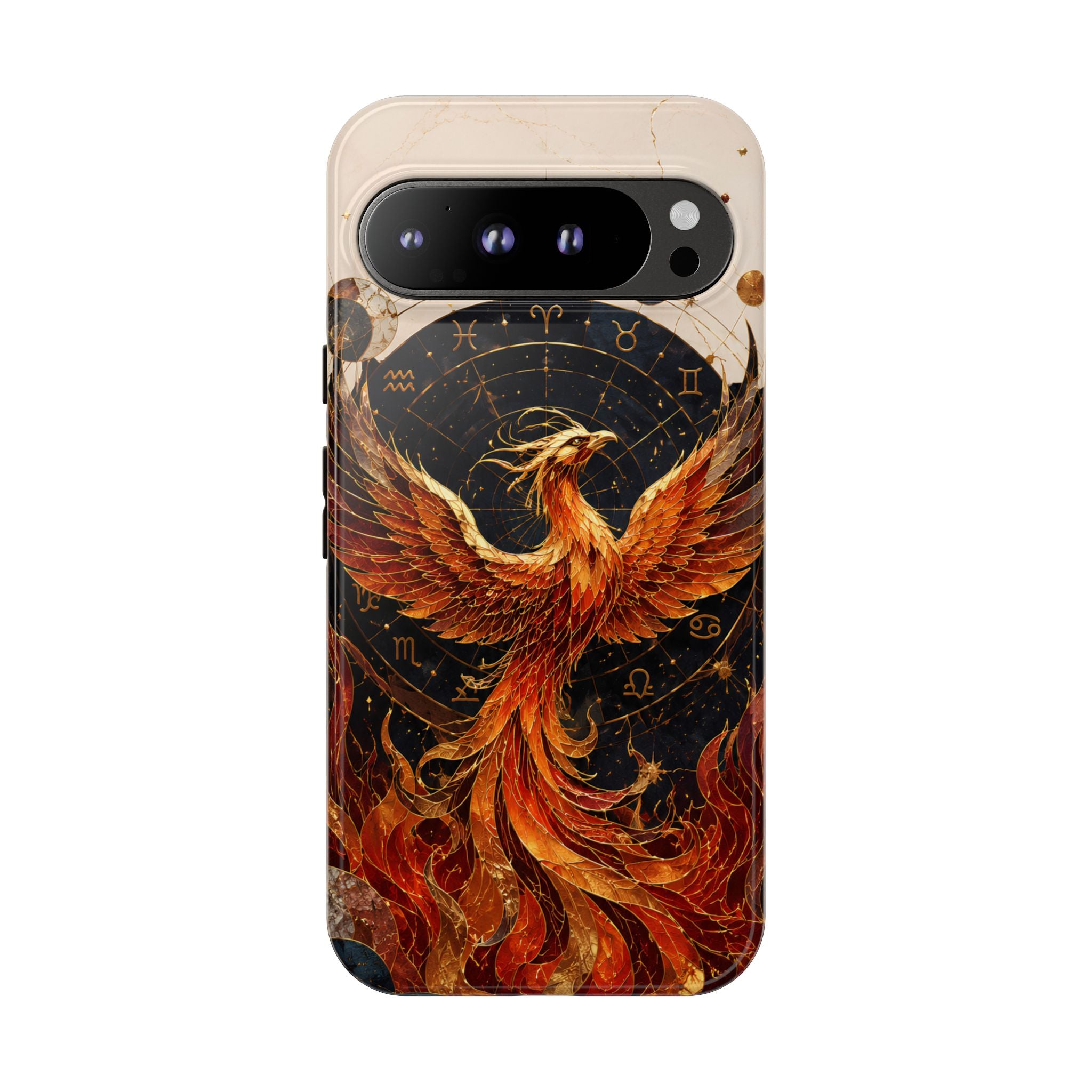 Phoenix Google Pixel Phone Case | Celestial Fire Bird Case