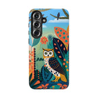 Botanical Forest Colourful Owl Samsung Galaxy Phone Case