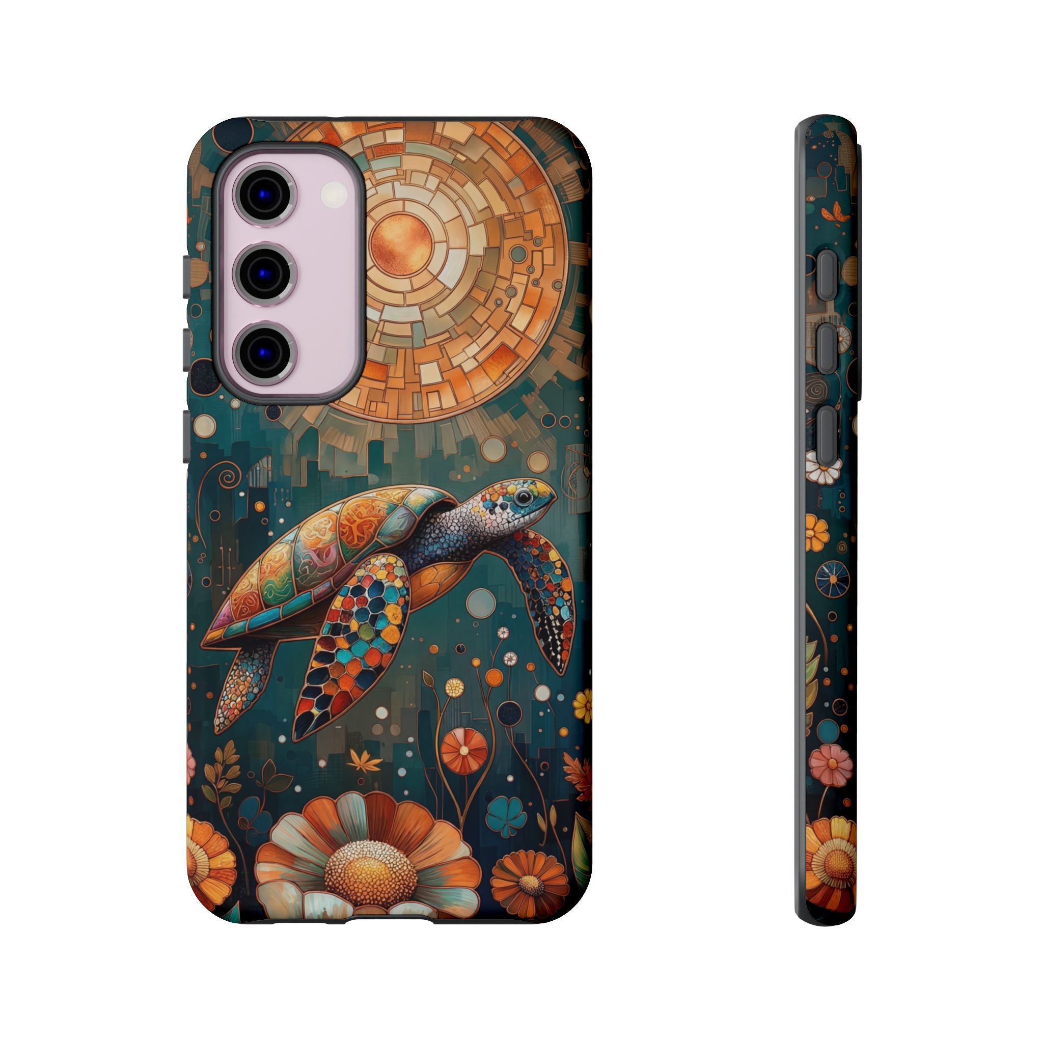Colourful Mosaic Sea Turtle Samsung Galaxy Case