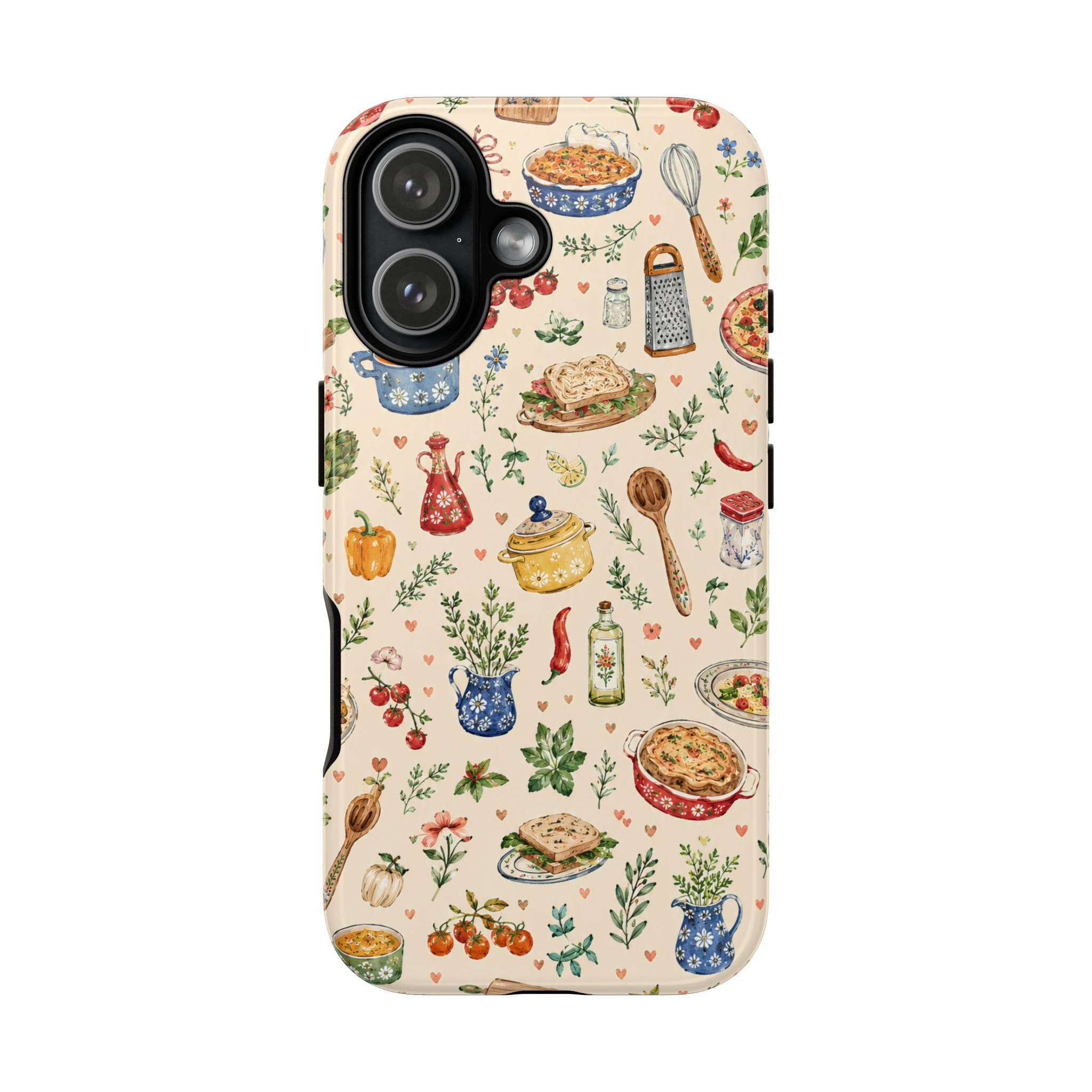Kitchen Pattern iPhone Case | Vintage Cooking Recipe Phone Cover