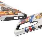 Stylish Tiger with Sports Car Illustration Samsung Galaxy Phone Case