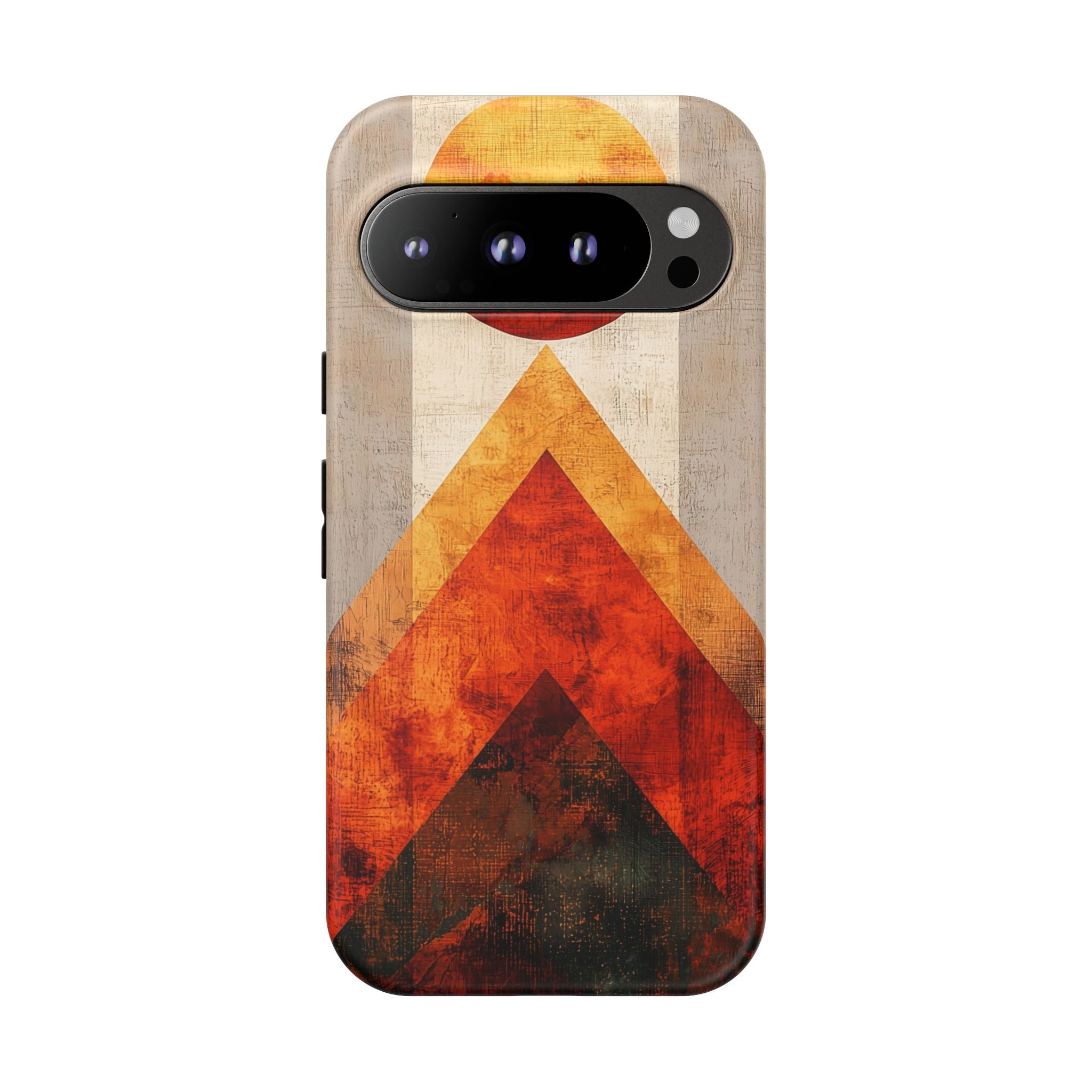 Retro Geometric Sunset Google Pixel Case