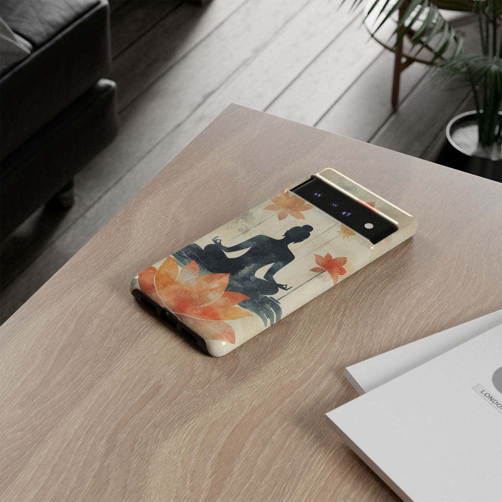 Yoga Lotus Google Pixel Case | Meditative Silhouette