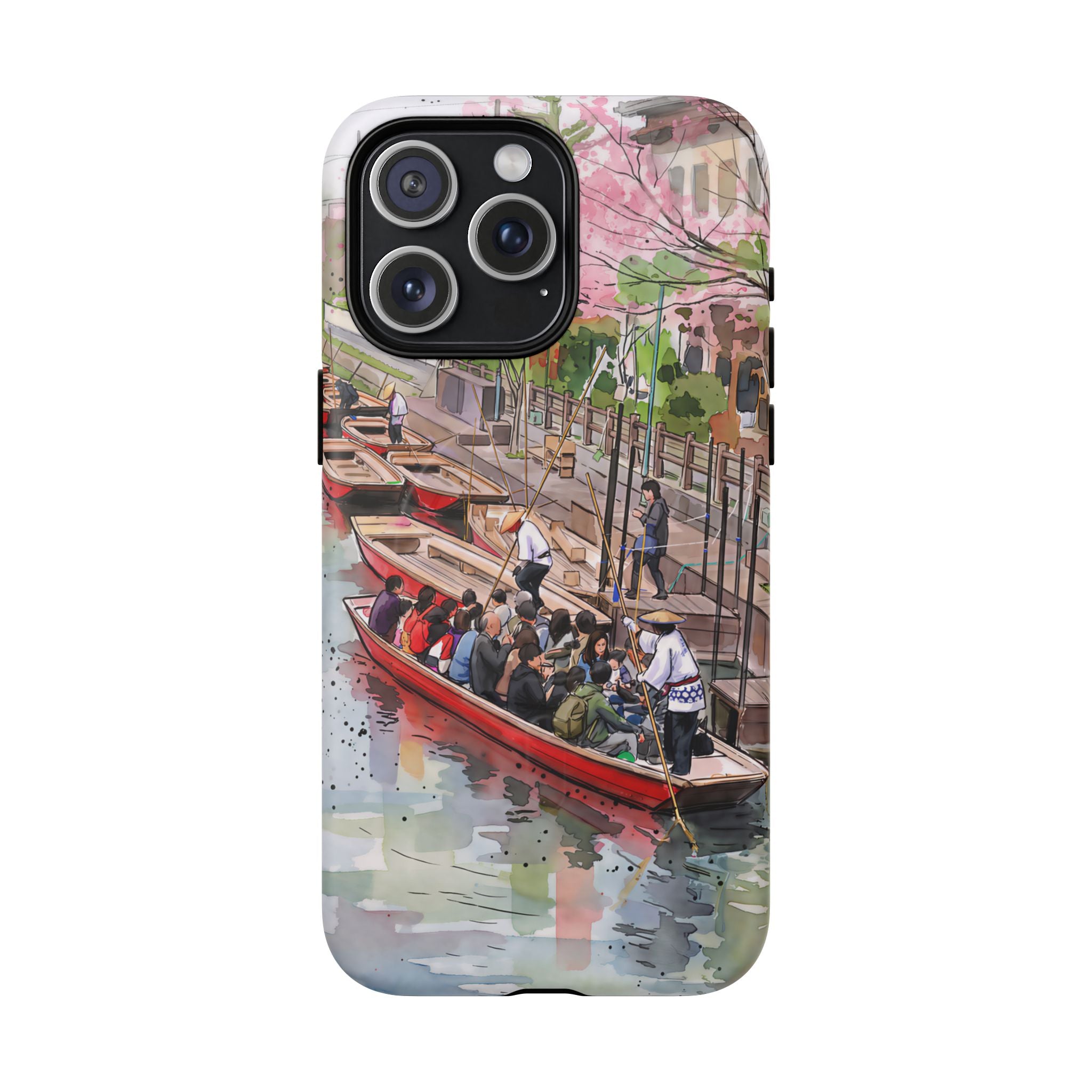 Japan Canal Boat Serenity | Art MagSafe iPhone Case