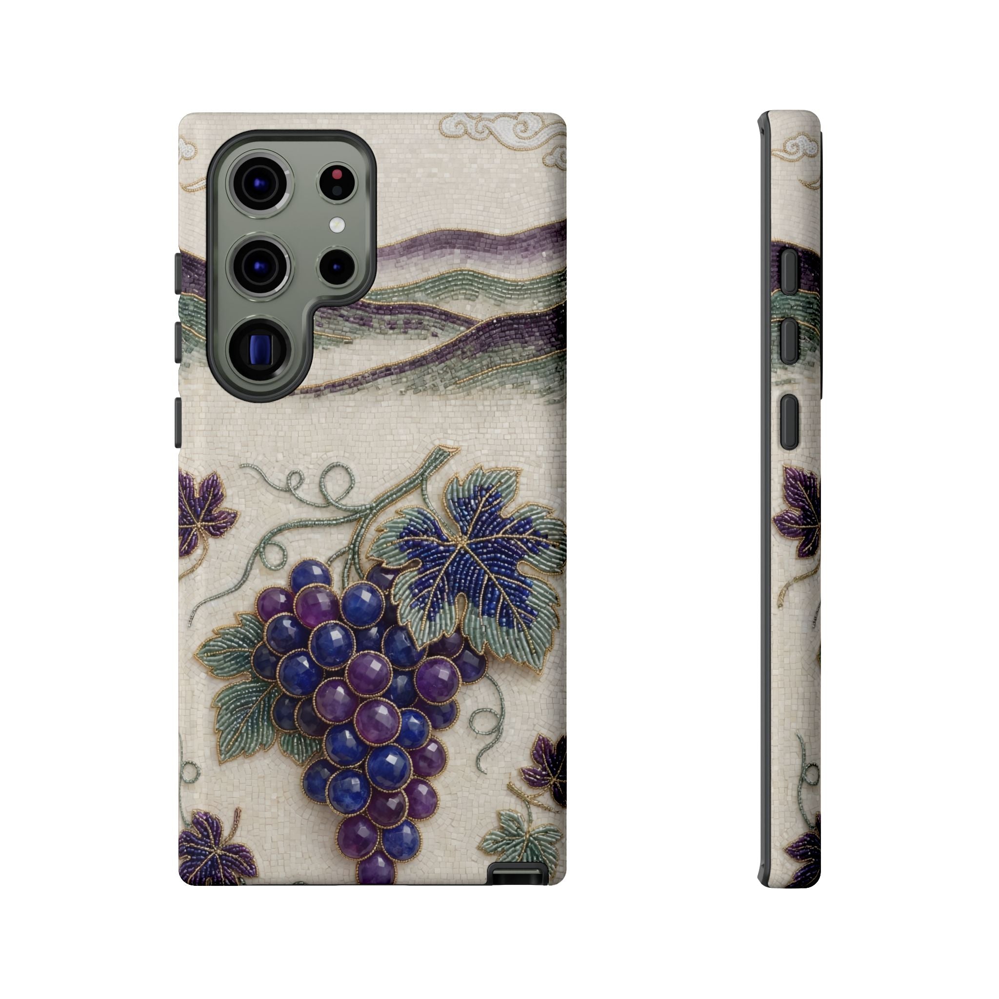 Vintage Grape Samsung Galaxy Phone Case – Botanical Vineyard Art Phone Cover