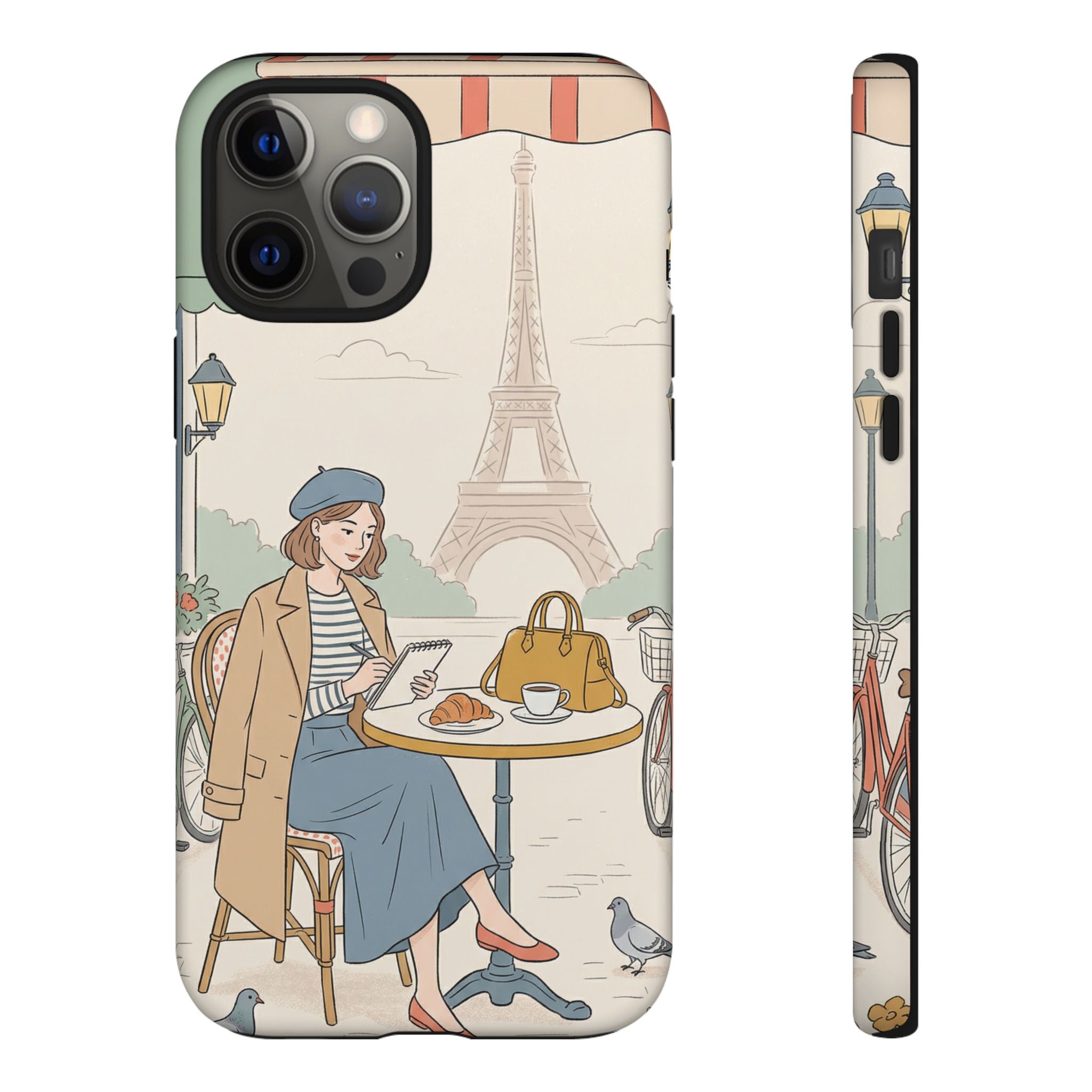 Paris Cafe iPhone Case | Cute Vintage Eiffel Tower Travel