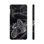 Neon Night Rider Samsung Galaxy Phone Case | Motorcycle Racing Protective Cover
