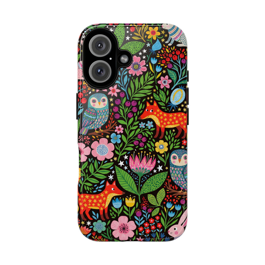 Floral Woodland Google Pixel Phone Case | Colourful Fox & Owl Protective Cover