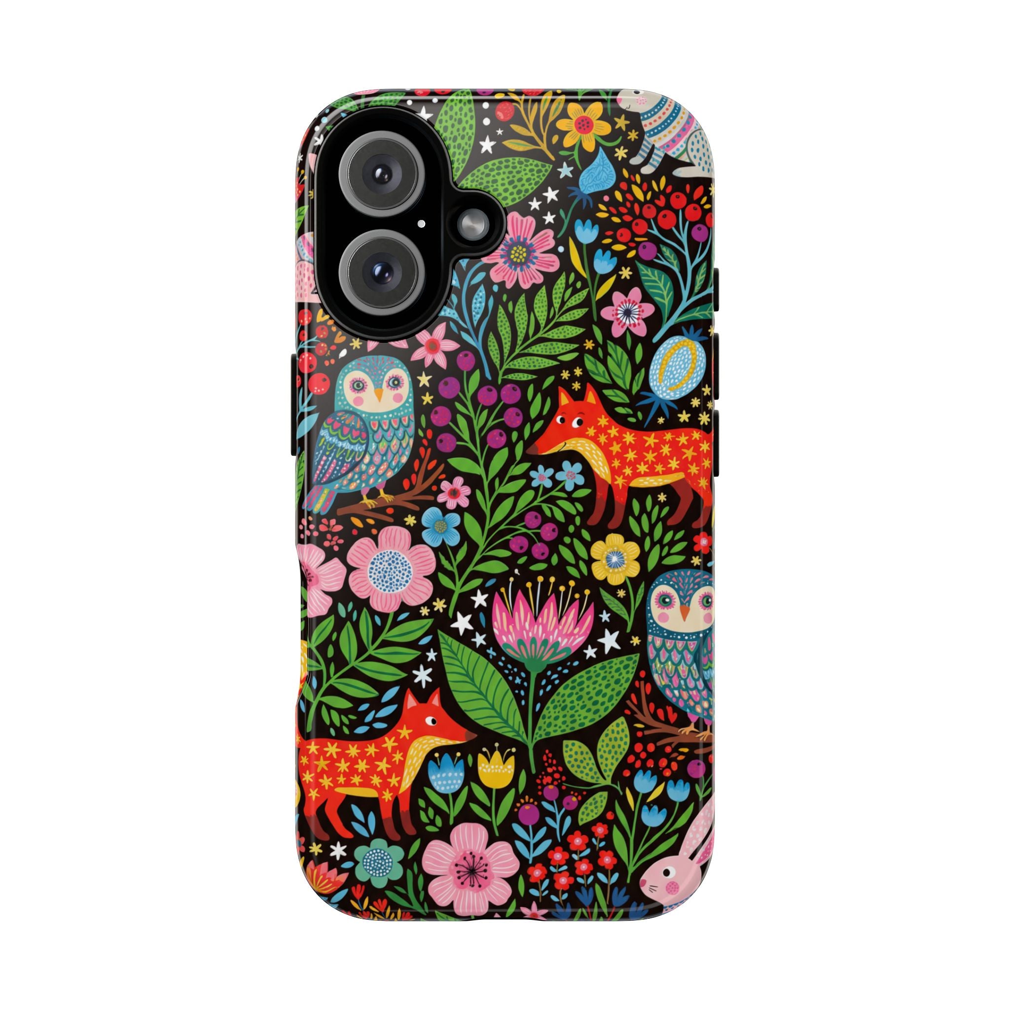 Floral Woodland Google Pixel Phone Case | Colourful Fox & Owl Protective Cover