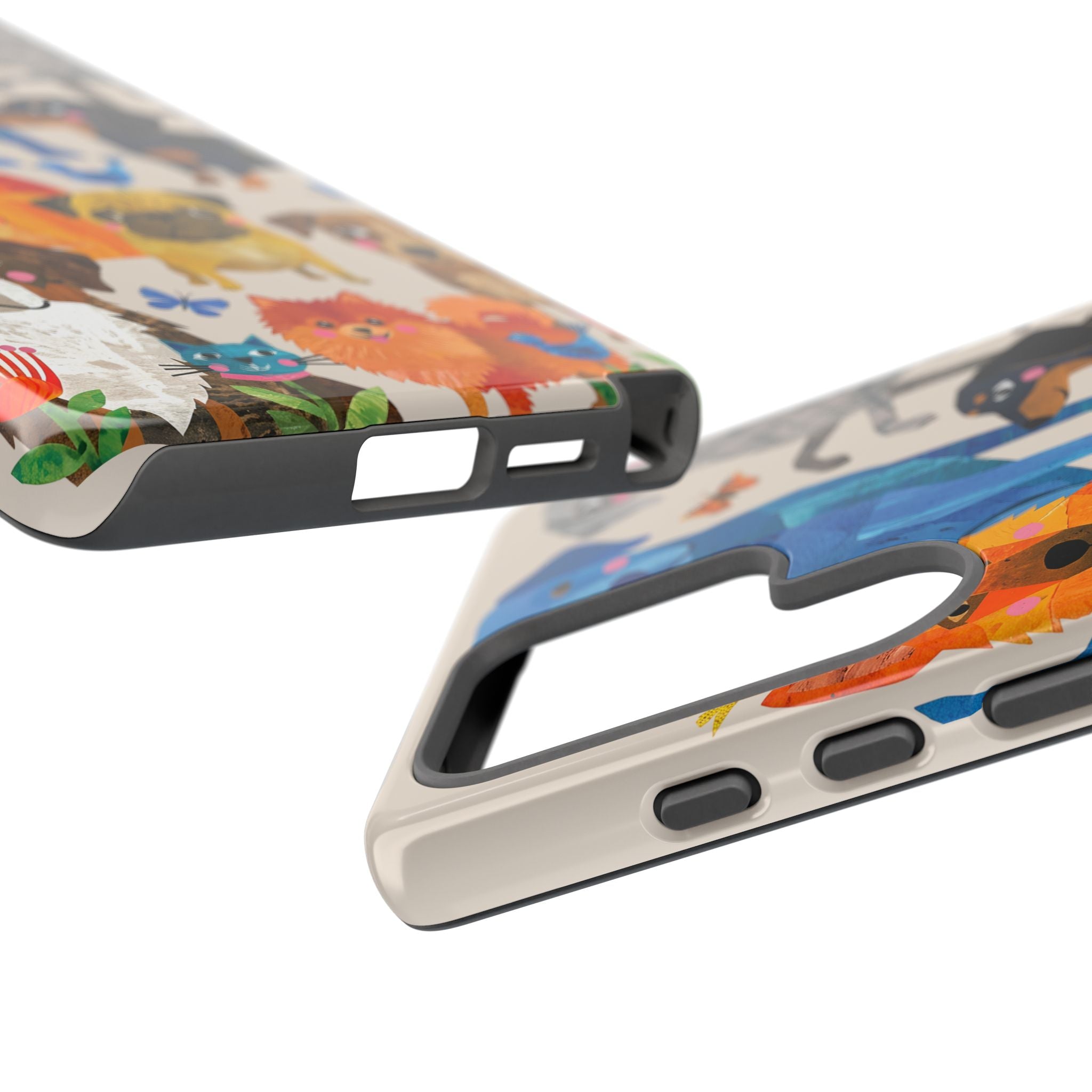 Colorful Dogs Pattern Samsung Galaxy Phone Case | Cute Watercolor Puppy Design Tough Case