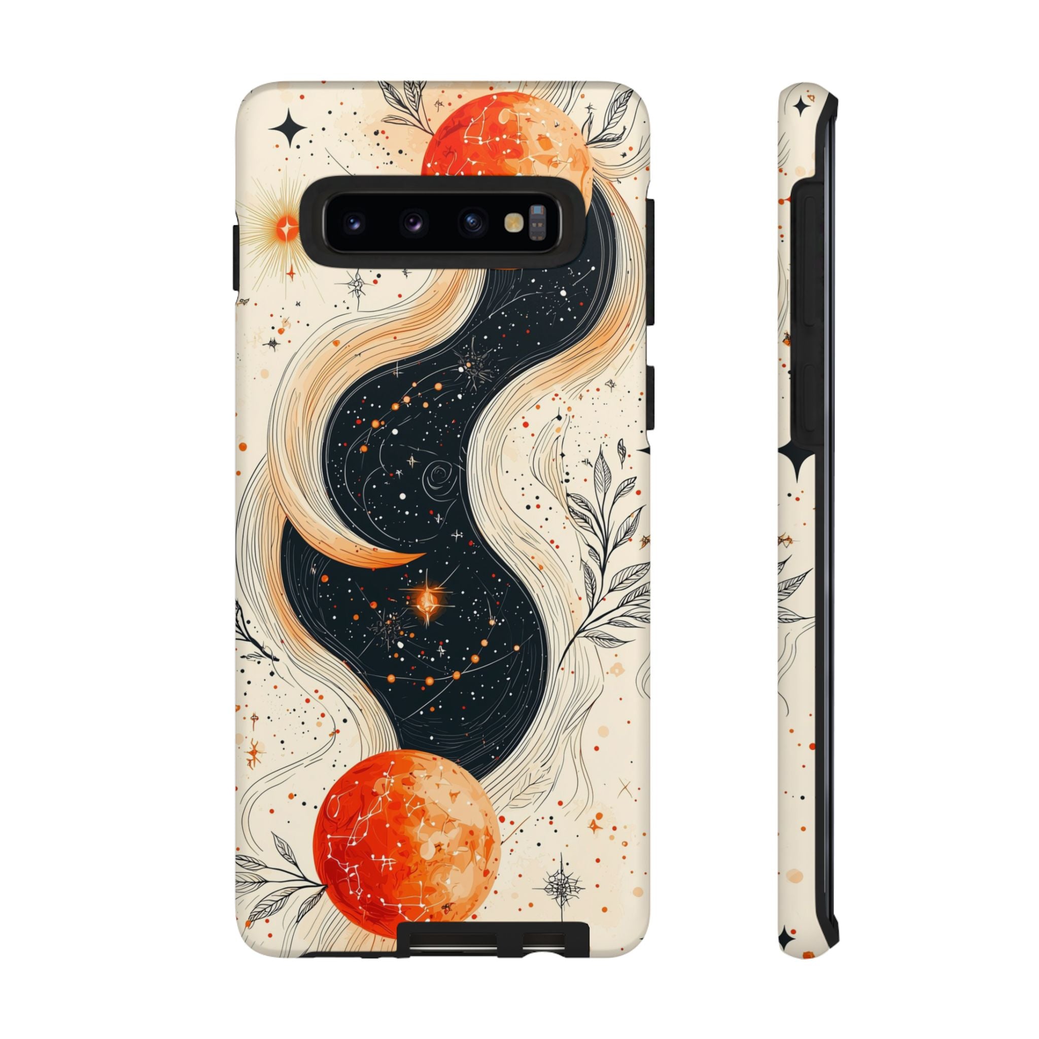 Astrology Galaxy Samsung Galaxy Case | Red Moon Celestial Waves