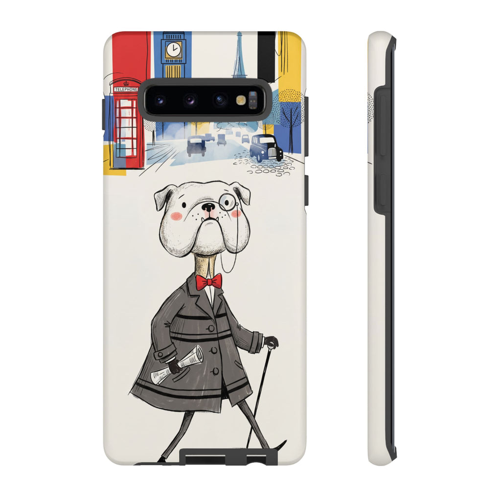 Vintage Dapper Gentleman Bulldog Samsung Galaxy Phone Case
