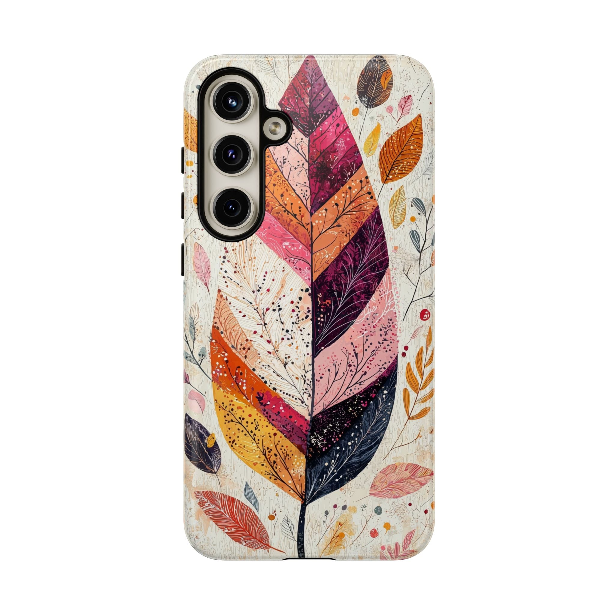 Autumn Leaf Tough Samsung Galaxy Case | Watercolour Feathered Fall Design