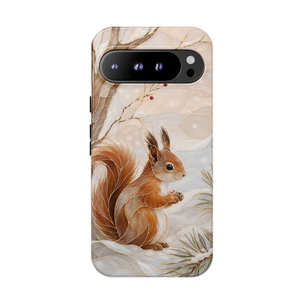 Squirrel Google Pixel Phone Case | Winter Woodland Phone Case