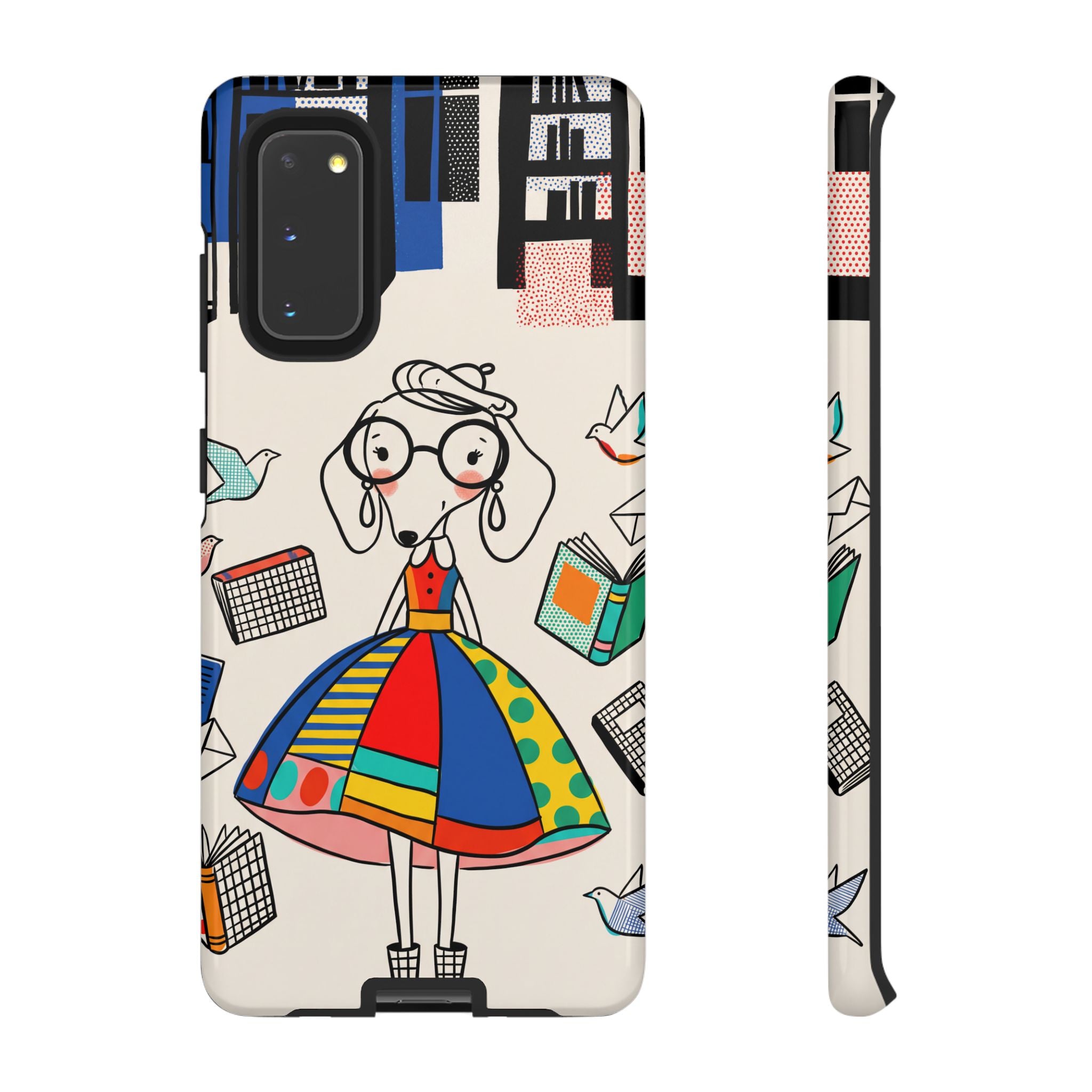 Cute Dachshund Dog Illustration Samsung Galaxy Phone Case