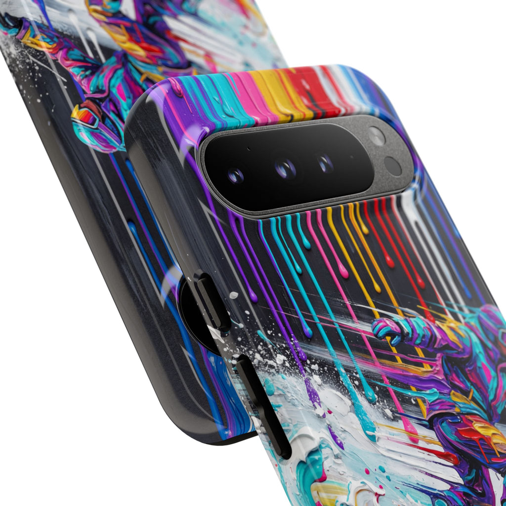 Colourful Snowboarder Art Google Pixel Phone Case