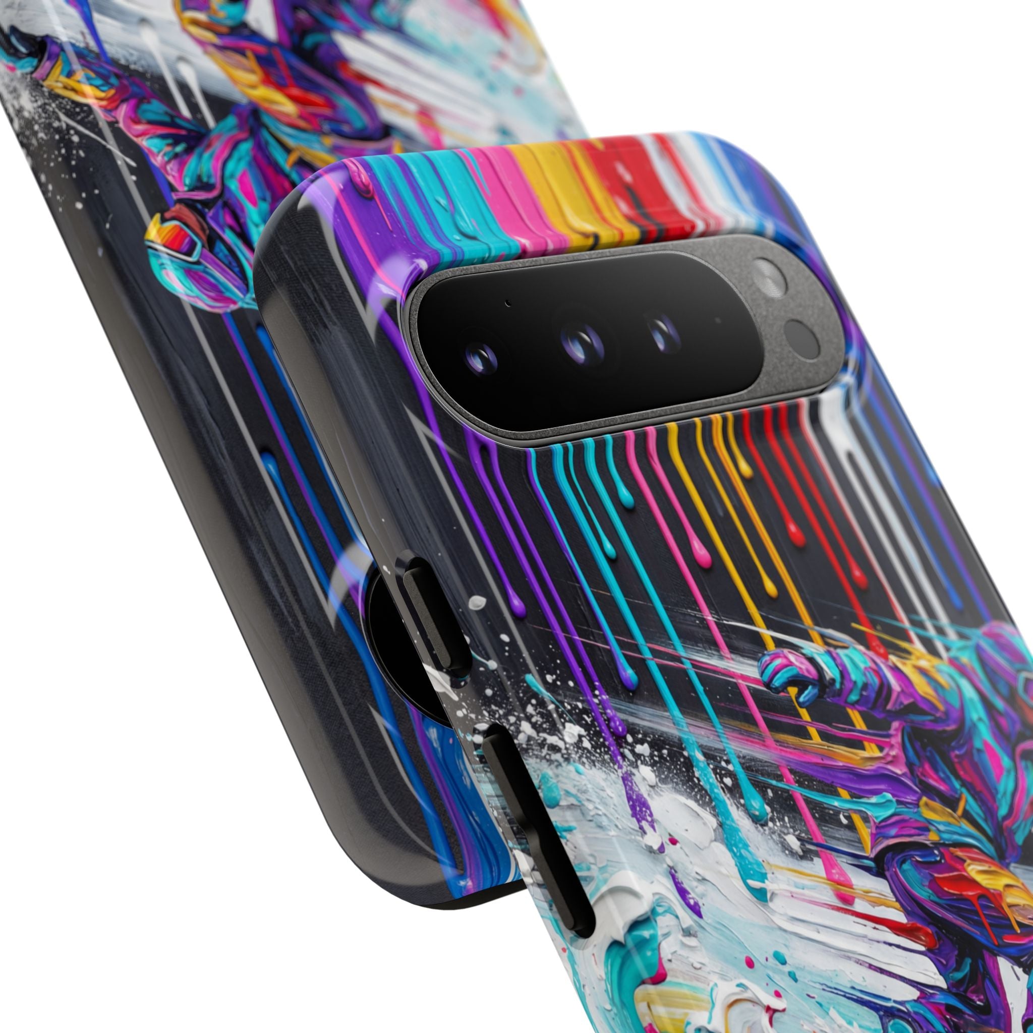 Colourful Snowboarder Art Google Pixel Phone Case