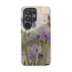 Stained Glass Iris Samsung Galaxy Phone Case | Purple Floral Phone Case