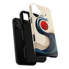 Abstract Wave MagSafe iPhone Case | Red Sun Ocean Art