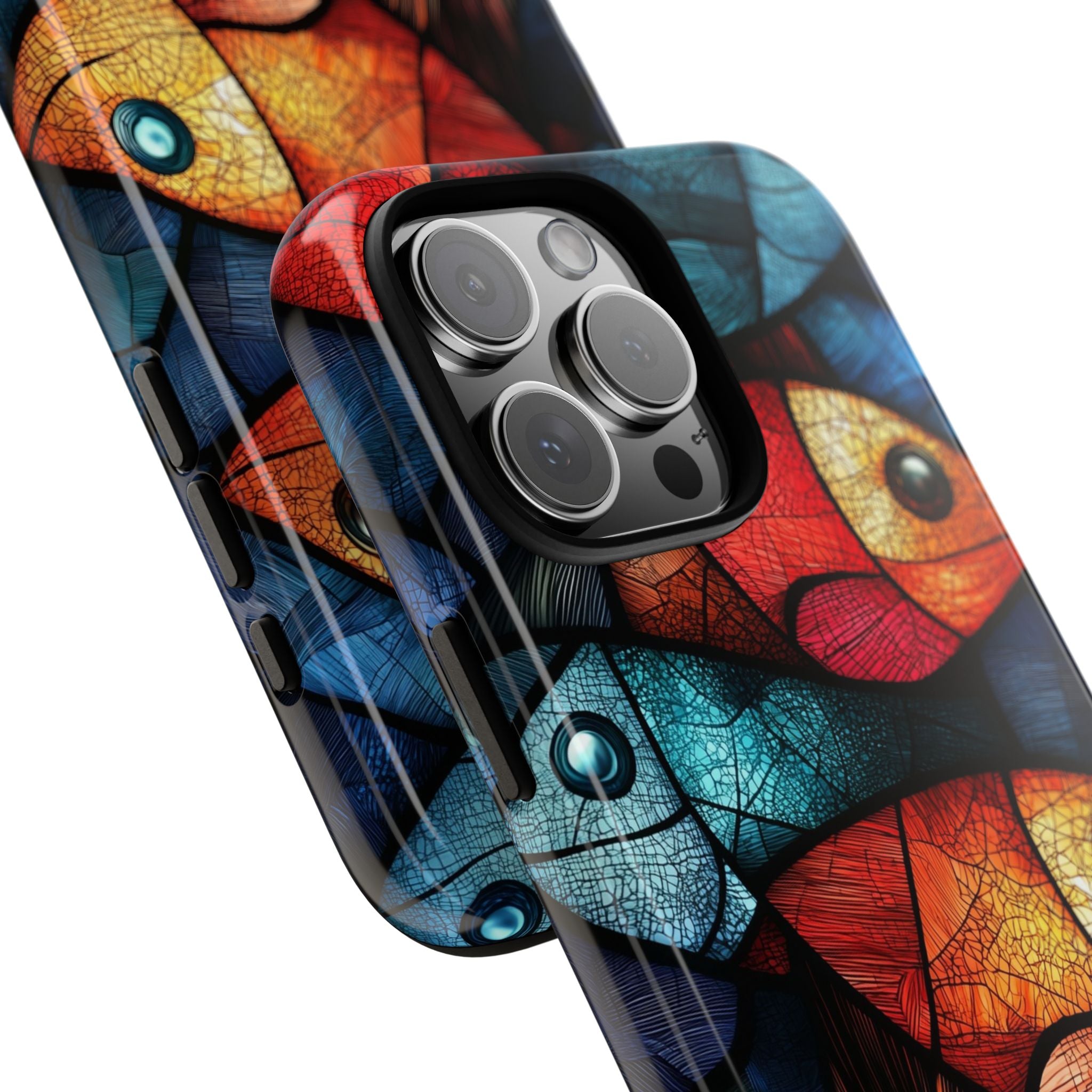 Fish Mosaic Tough iPhone Case — Colourful Artistic Fish Pattern