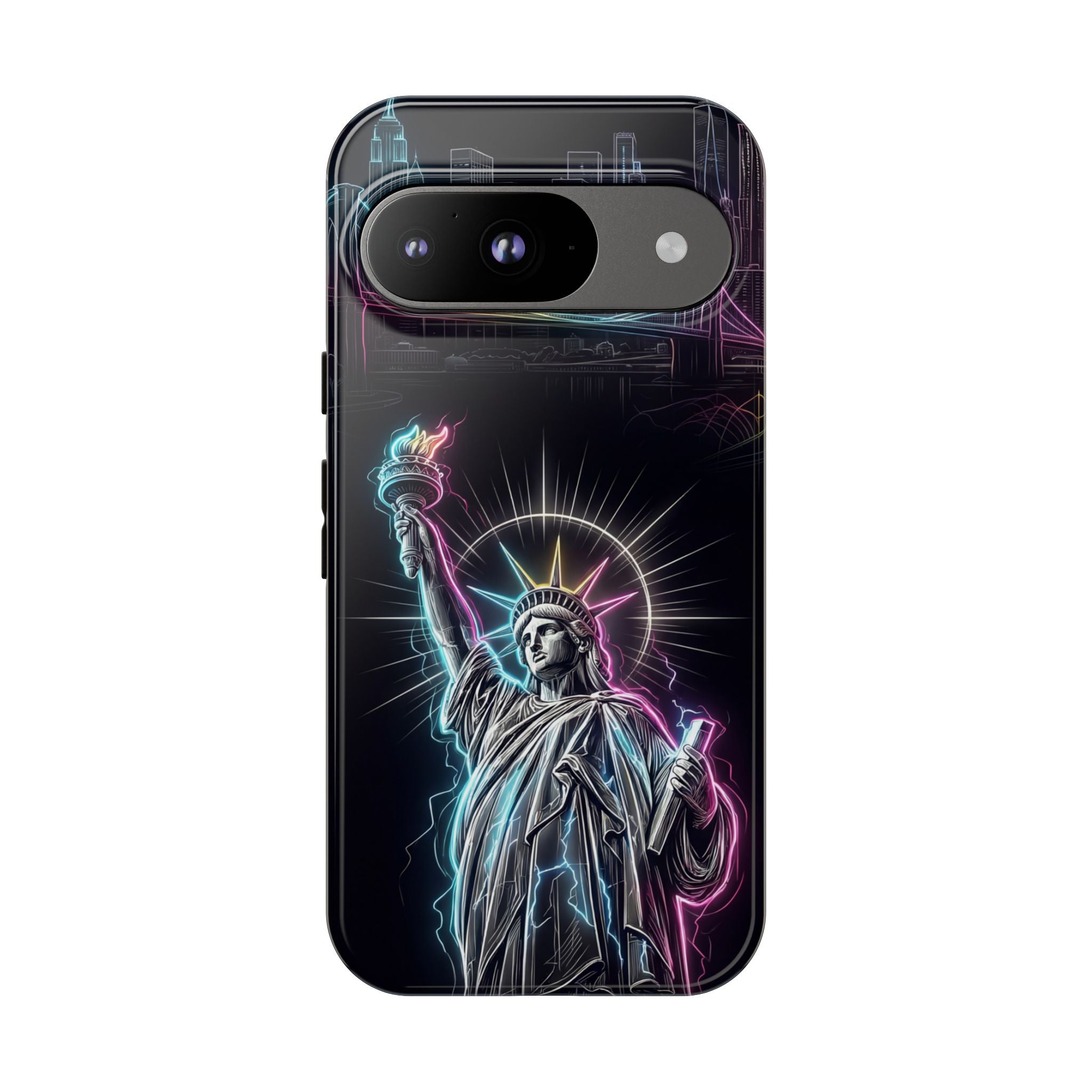 Neon Statue of Liberty Tough Google Pixel Phone Case