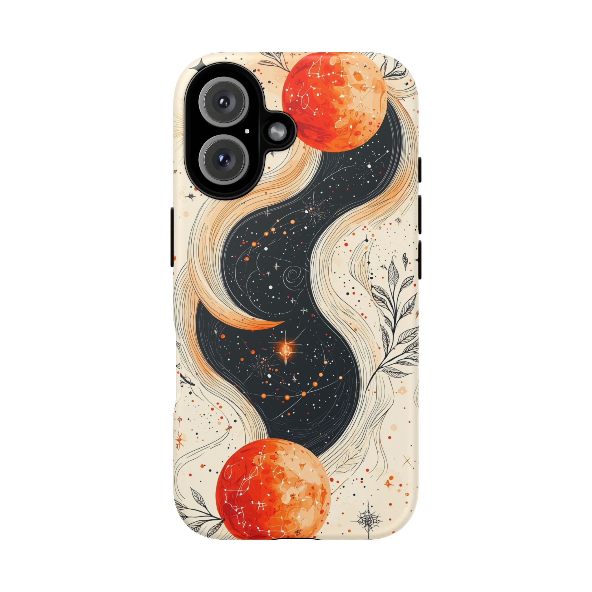 Astrology Galaxy iPhone Case | Red Moon Celestial
