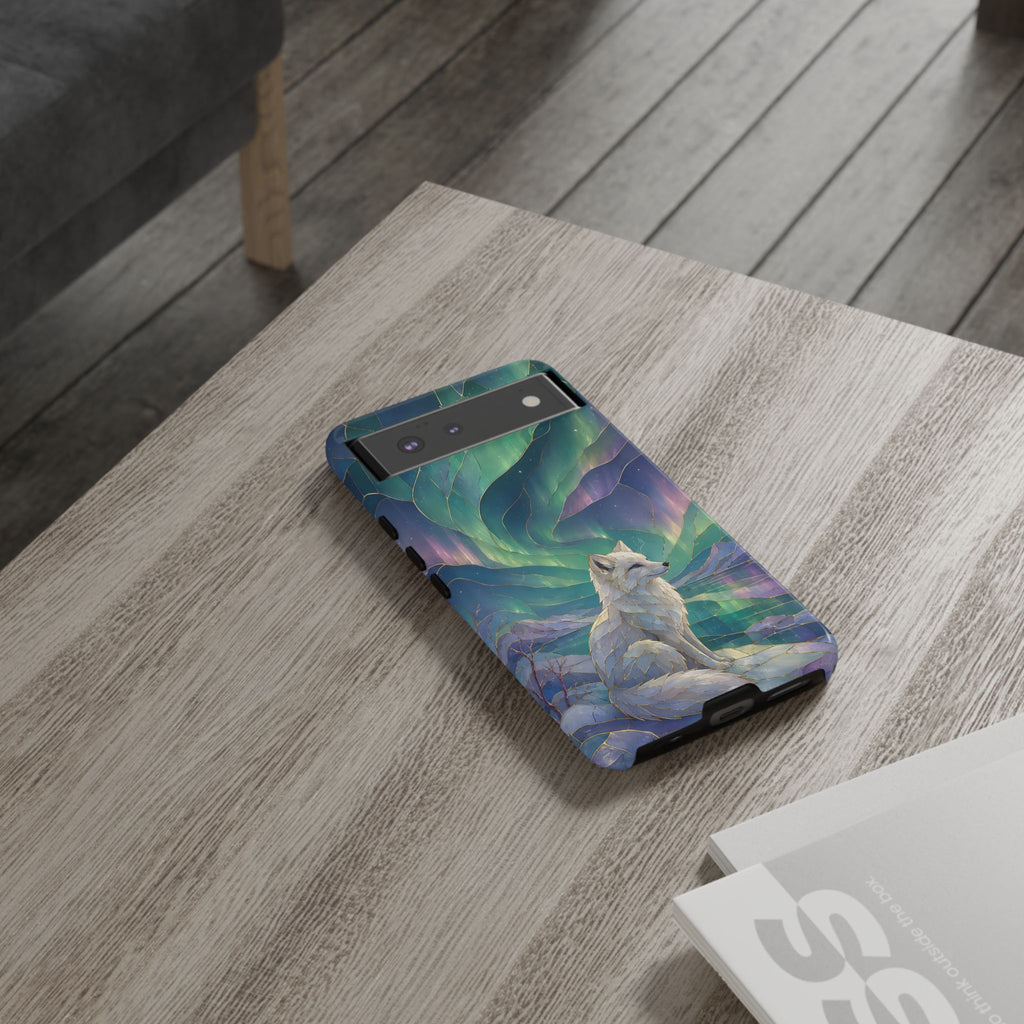 Arctic Google Pixel Fox Phone Case | Northern Lights Phone Case
