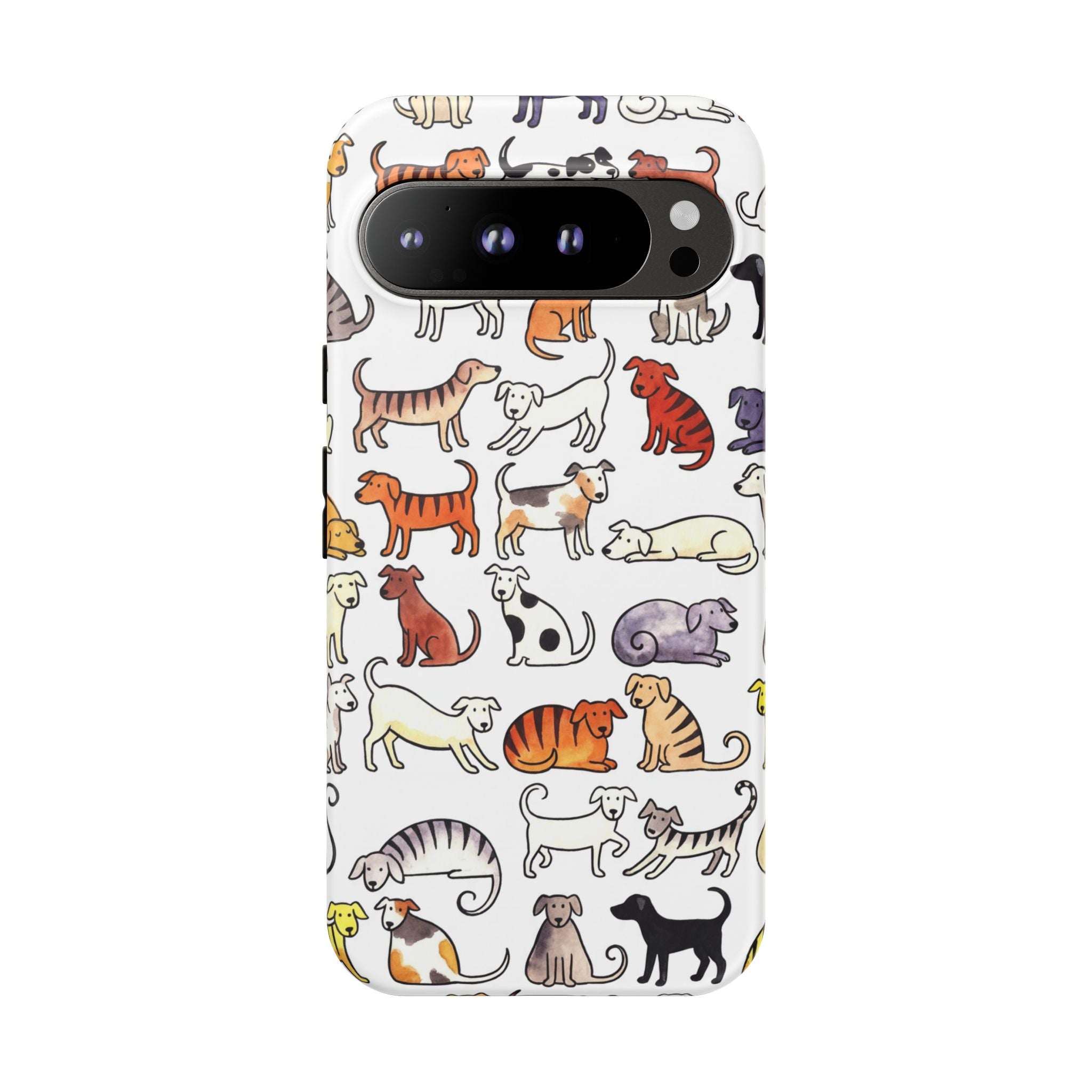 Dog Pattern Google Pixel Case | Cute Colourful Dogs