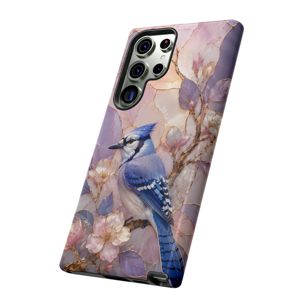 Blue Jay  Samsung Galaxy Phone Case | Bird Floral Phone Case