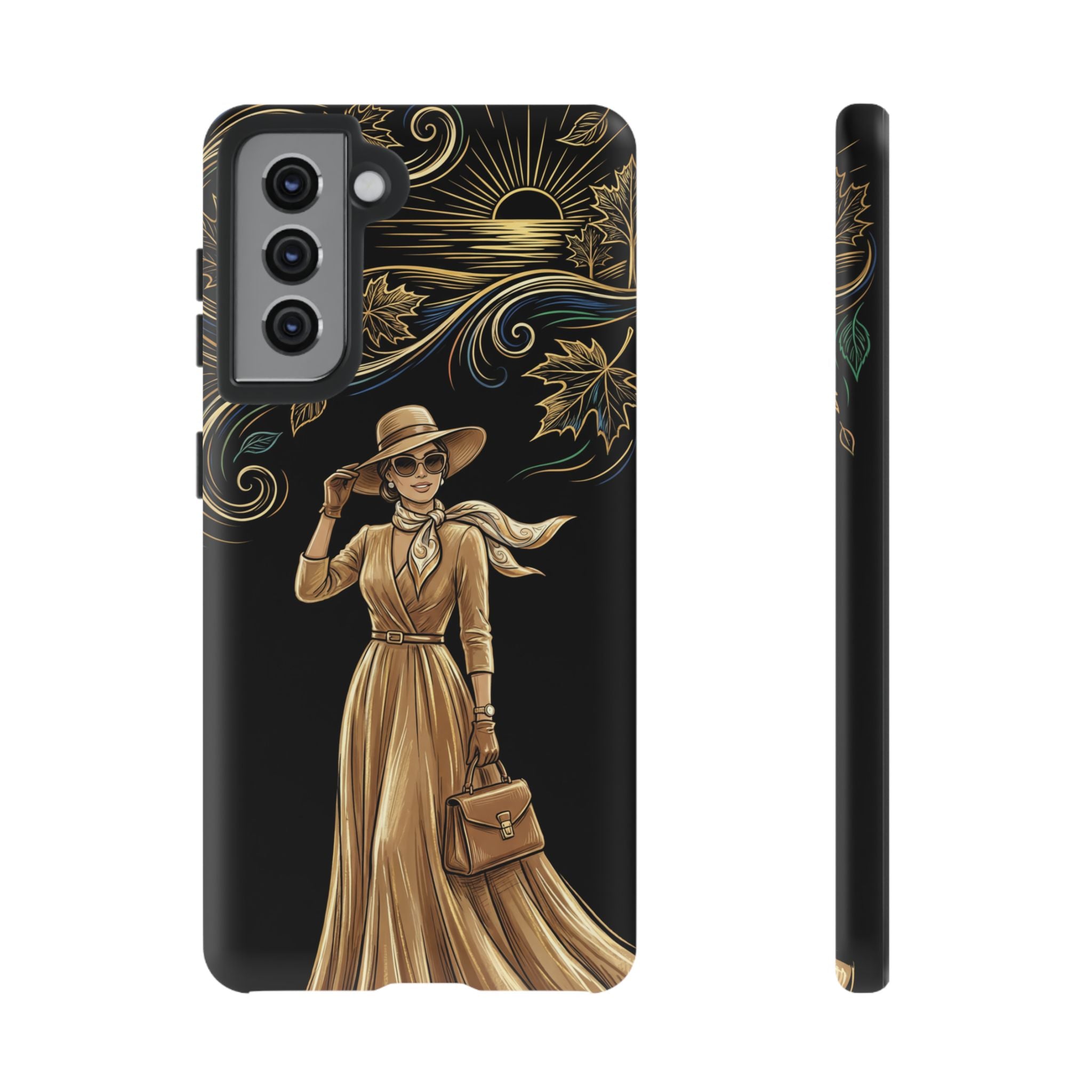 Vintage Autumn Lady Samsung Galaxy Phone Case