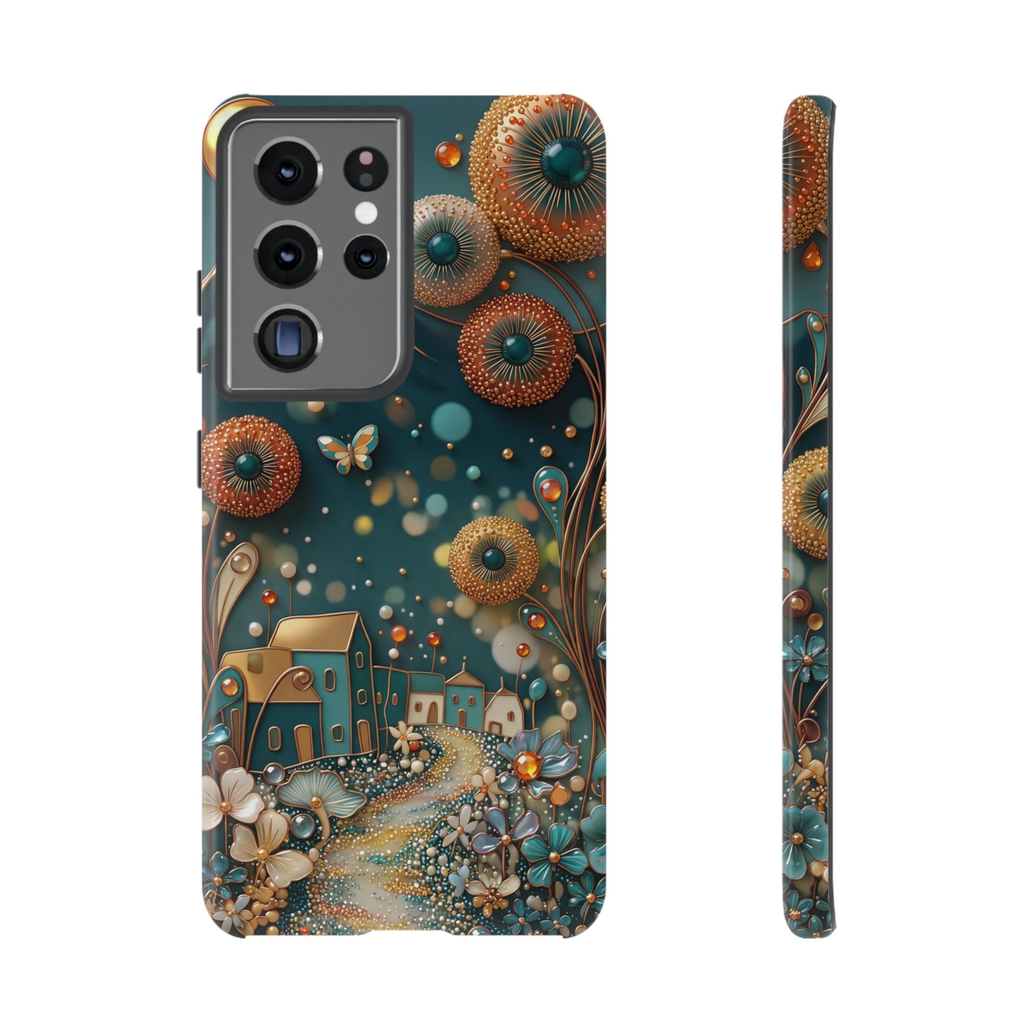 Whimsical Night Village Samsung Galaxy Case