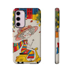 Vintage Scooter Granny Samsung Galaxy Phone Case | Colourful Retro Elderly Lady Design