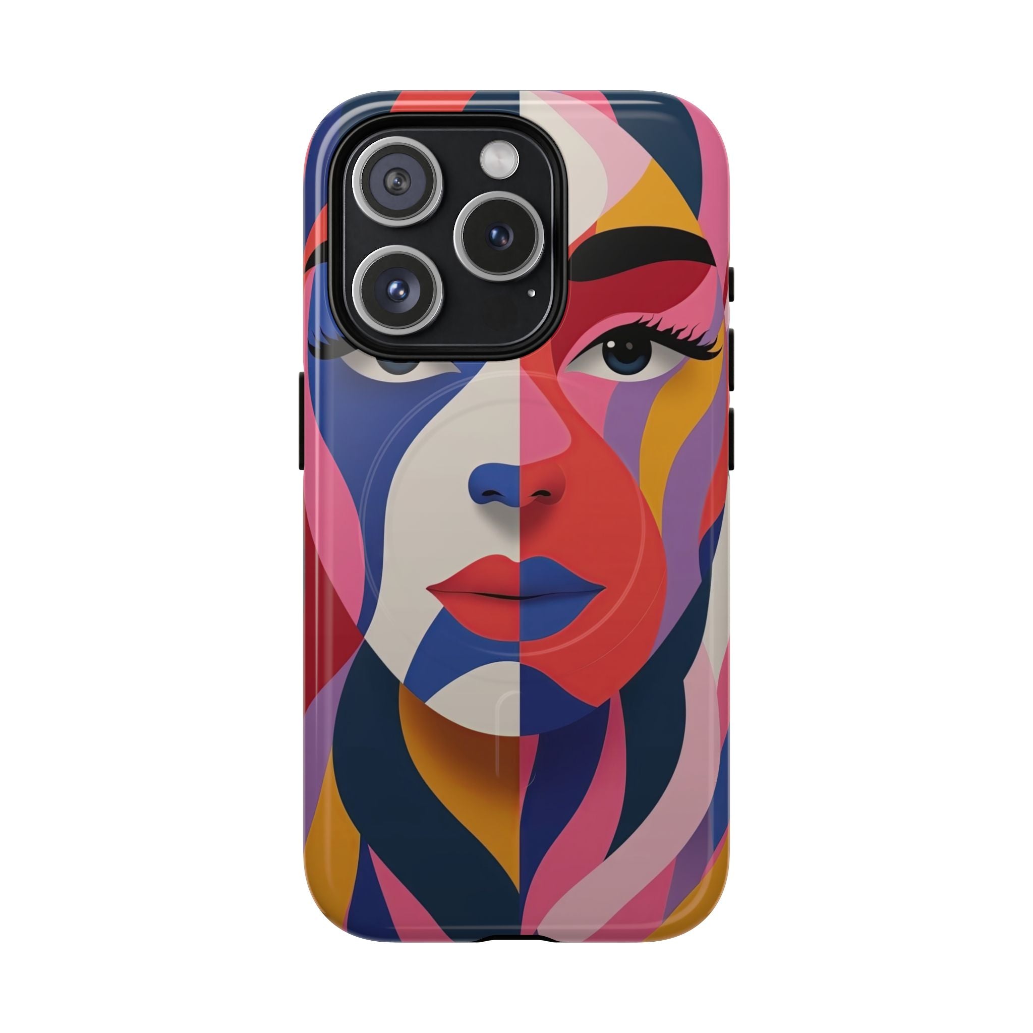 Abstract Colourful Face MagSafe iPhone Case | Vibrant Pop Art